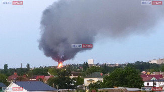 На юге Симферополя произошёл крупный пожар (ВИДЕО)
