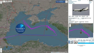 Boeing RC-135W США шпионит у берегов Крыма