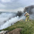 В Раздольненском районе горел бытовой мусор