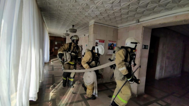 В Феодосии ликвидировали «пожар» в санатории Минобороны РФ
