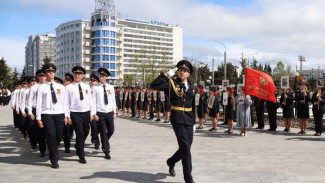 В УМВД по Севастополю организовали праздничный парад в преддверии Дня Победы 