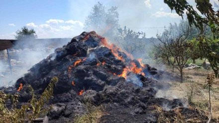 В Крыму сгорели дотла 200 тюков сена