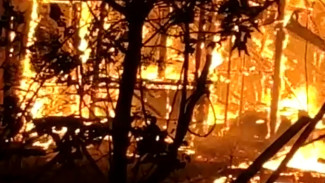 В селе Береговое Бахчисарайского района произошёл крупный пожар