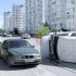 В Севастополе автобус перевернулся после столкновения с легковушкой