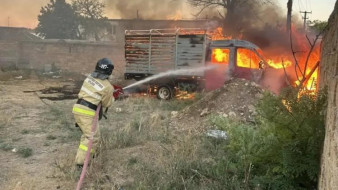 ГАЗель и сто тюков соломы потушили в Раздольненском районе