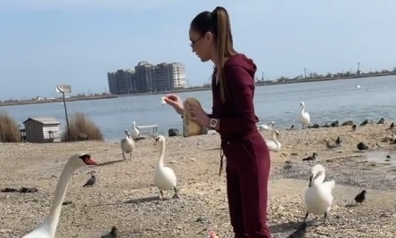 Бузова вызвала волну гнева, покормив хлебом лебедей в Крыму