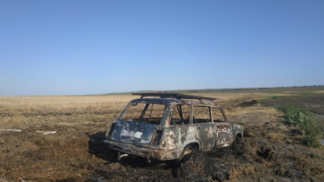 В Ленинском районе "ВАЗ" сгорел дотла 