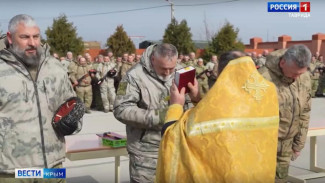 В Крыму бойцы казачьего батальона приняли воинскую присягу 