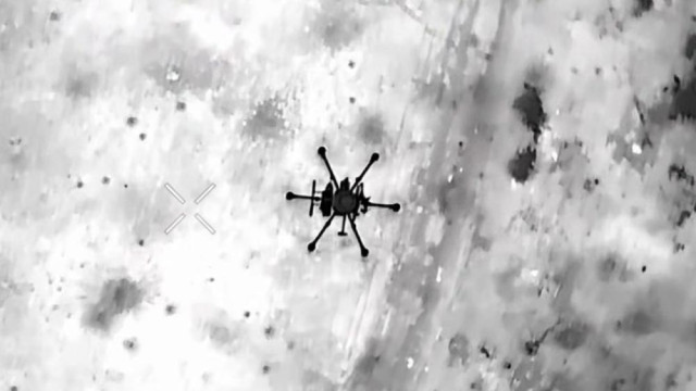 Минобороны России опубликовало кадры уничтожения украинского гексакоптера «Баба Яга» в Запорожской области