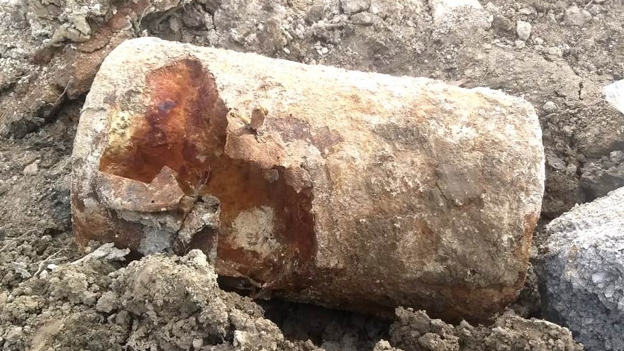 В Севастополе  при строительстве водозабора экскаватор задел 165-килограммовую бомбу