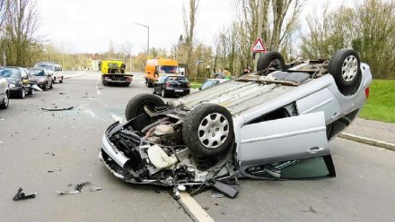 В Саках легковушка столкнулась с автобусом