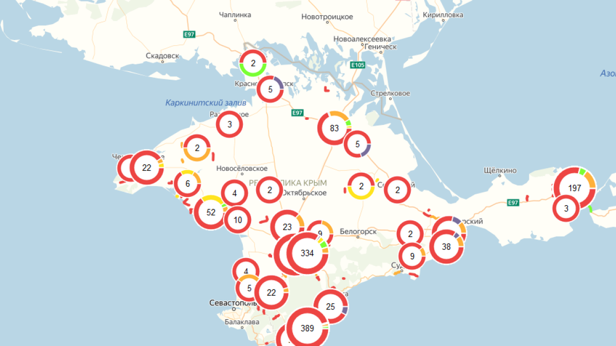 Карта убитых дорог краснодар