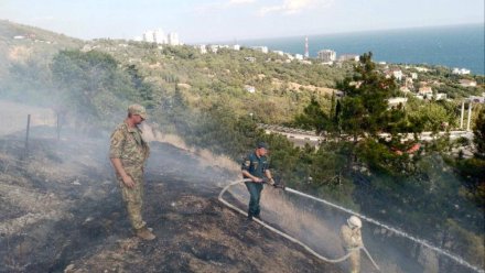 Крымские огнеборцы спасли заповедник от пожара