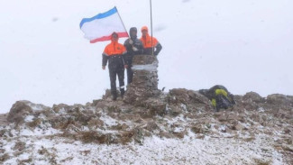 В крымских горах выпал снег