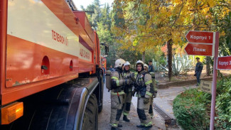 В Партените тушили "возгорание" в санатории в ходе учений пожарных