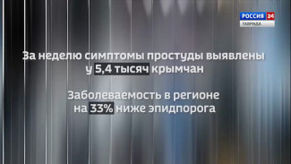 #КрымВЦифрах: За неделю симптомы простуды выявлены у 5,4 тысяч крымчан