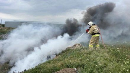 В Раздольненском районе горел бытовой мусор