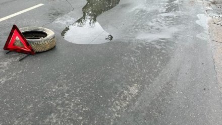 На одной из улиц Евпатории провалился асфальт