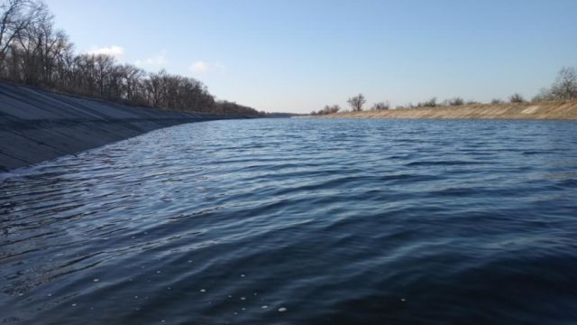 Первый раз за восемь лет Северо-Крымский канал заполнен водой