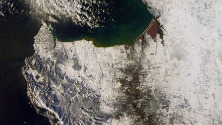 Снежный Крым сфотографировали из космоса