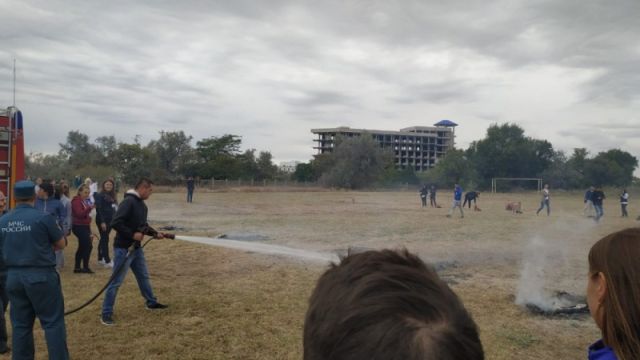 В Евпатории прошли совместные учения МЧС и ФНС