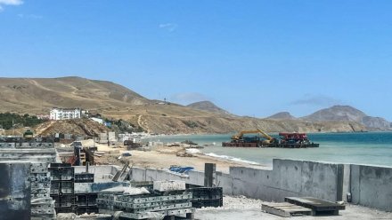 Набережная в Коктебеле готова на 60%