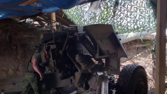 Наблюдательный пункт украинской армии уничтожен меткими выстрелами из гаубицы «Мста-Б»