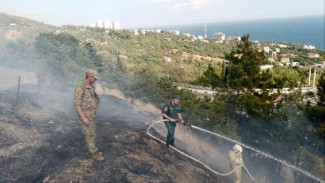 Крымские огнеборцы спасли заповедник от пожара