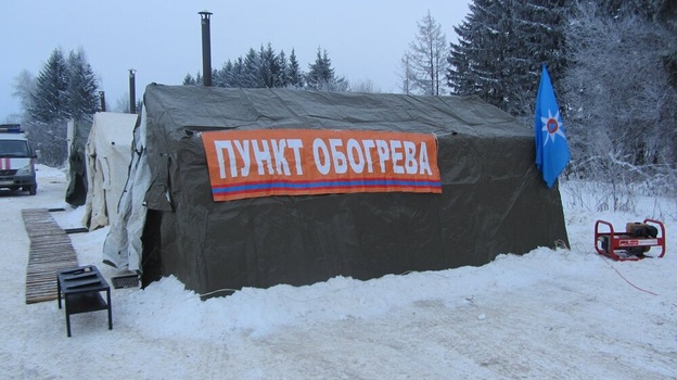 В Крыму развернули 16 пунктов обогрева и питания