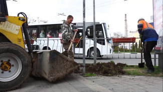 В Симферополе стартовали работы по обновлению городских газонов
