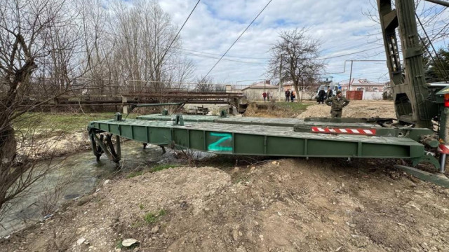 Временный мост через Салгир появился в пгт Комсомольское под Симферополем