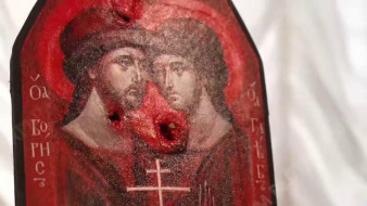 Сегодня в Симферополе представили уникальную выставку «Иконы на бронепластинах»