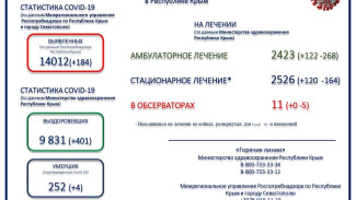 Более 250 человек с COVID-19 скончались в Крыму