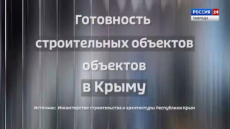 Крым в цифрах: Готовность строительных объектов в Крыму