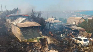 В Феодосии локализовали пожар на площади 500 м²