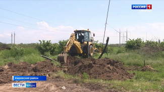 В Кировском районе монтируют сети водоснабжения