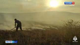 По данным МЧС России, в большинстве случаев поля и леса в Крыму горят из-за людей