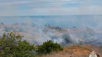 Пожар в селе Солнечногорское полностью потушили