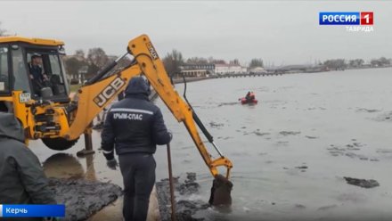 Более 226 тонн загрязненного песка собрали в Крыму после крушения танкеров