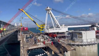 Восстановительные работы на Крымском мосту идут круглосуточно
