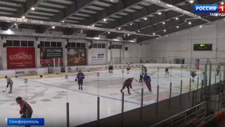 «Южные пингвины» и «Крымские волки» сразились на льду в первой игре Ночной Хоккейной лиги
