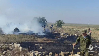 В Феодосии ликвидировали ландшафтный пожар на 1000 м²