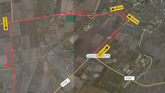 На трассе Новороссия под Мелитополем вводят объезд по направлению движения в Крым 