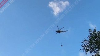 Обстановка около места пожара на горе Кастель под Алуштой