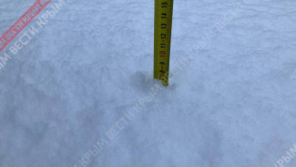 В Симферополе выпало 7 сантиметров снега