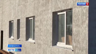 Школа на 350 мест в микрорайоне Луговом в Симферополе готова почти на 50%