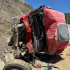 На трассе в Крыму перевернулся грузовик, водитель погиб