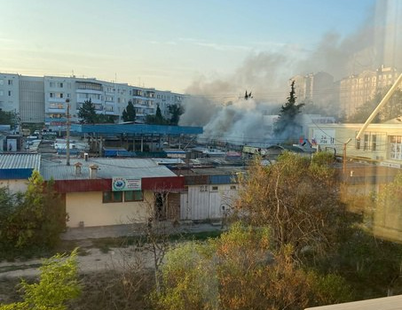 В Севастополе горел Юмашевский рынок