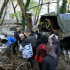 В Симферополе поваленные ураганом деревья распили на дрова для бойцов СВО