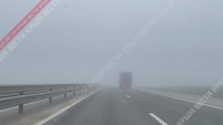 Густой туман окутал Симферополь